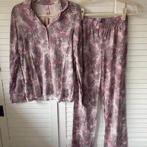 Skims animal print Pajama Set size large new with tags